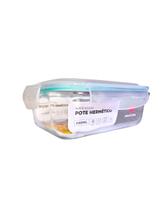 Pote de Vidro Hermetico Retangular 640 ml