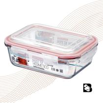 Pote De Vidro Hermético Retangular Para Marmita Mantimentos Com Tampa Para Microondas Forno Freezer Pote De Vidro Hermético Retangular Para Marmita Mantimentos Com Tampa Para Microondas Forno Freezer