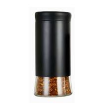 Pote De Vidro Mantimento Wolff 1500ml Aço Preto Fosco Tampa Rosca Vedação E Durabilidade