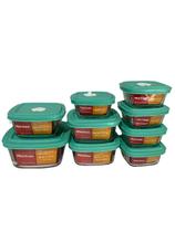 Pote De Vidro Marinex Facilita Azul Kit 9 Pecas Vasilha