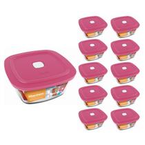 Pote De Vidro Marinex Quadrado Facilita Vap 300ml 10Un Pote De Vidro Marinex Quadrado Facilita Vap 300ml 10Un