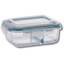 Pote de Vidro Marmita Hermético c/ Divisória Super Vedação 1040ml