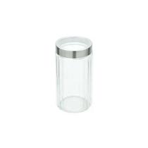 Pote de Vidro Organizador C/Tampa Inox e Visor Acrílico 1,6L