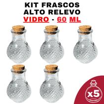 Pote de Vidro Ornamentado com Relevo Rubi 60ml
