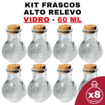 Pote de Vidro Ornamentado com Relevo Rubi 60ml
