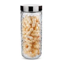 Pote de Vidro Para Condimentos Tampa Inox Rattan 2 L Euro