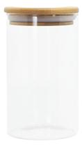 Pote De Vidro Porta Mantimento Herm Com Tampa De Bambu 600Ml Pote De Vidro Porta Mantimento Herm Com Tampa De Bambu 600Ml
