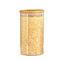 Pote De Vidro Porta Mantimentos Hermético Com Tampa De Bambu 770ml - Plasvale Marrom Pote De Vidro Porta Mantimentos Hermético Com Tampa De Bambu 770ml - Plasvale Marrom
