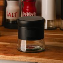 Pote de Vidro Preto Versatile (400 ml) Liso