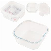 Pote De Vidro Quadrado Com Tampa Hermetica E Valvula 310Ml - CLINK