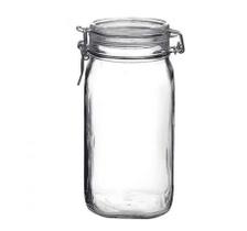 Pote de Vidro Quadrado Hermético 1,5l Transparente