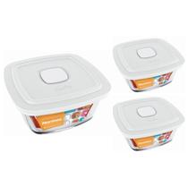 Pote De Vidro Quadrado Marinex Facilita Vap C/ Tampa 2L 2Un Pote De Vidro Quadrado Marinex Facilita Vap C/ Tampa 2L 2Un
