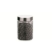 Pote de Vidro Redondo 1L Rattan Euro