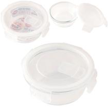 Pote De Vidro Redondo Com Tampa Hermetica E Valvula 380Ml - CLINK