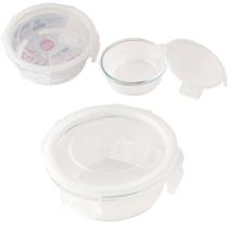 Pote De Vidro Redondo Com Tampa Hermetica E Valvula 880Ml - CLINK