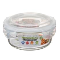 Pote De Vidro Redondo Hermético Marmita 620ml Super Vedação