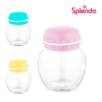 Pote de Vidro Redondo Macaron Splendo 210ml WX08851 - Ideal para Armazenamento