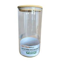 Pote De Vidro Reforçado Tampa Bambu Fechamento Hermético Com Anel Silicone Capacidade De 1200ml Pote De Vidro Reforçado Tampa Bambu Fechamento Hermético Com Anel Silicone Capacidade De 1200ml