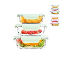 Pote de vidro ret. jg. c/3pcs c/tp color pv0734 Pote de vidro ret. jg. c/3pcs c/tp color pv0734