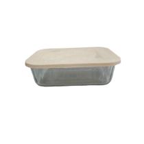 Pote de Vidro Retangular com Tampa 1L Natural - Vitazza Pote de Vidro Retangular com Tampa 1L Natural - Vitazza