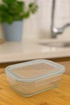 Pote de Vidro Retangular com Tampa 370ml Organizador de Alimentos e Cozinha Pote de Vidro Retangular com Tampa 370ml Organizador de Alimentos e Cozinha