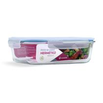 Pote de Vidro Retangular com Tampa Hermética 2800ml