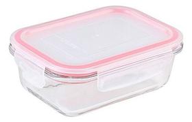 Pote De Vidro Retangular Hérmetico 370ml Forno E Micro Ondas