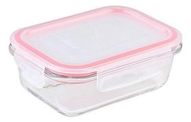 Pote De Vidro Retangular Hérmetico 370Ml Forno E Micro Ondas