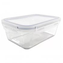 Pote De Vidro Retangular Hermetico Marmita 1000 Ml - Mimo Pote De Vidro Retangular Hermetico Marmita 1000 Ml - Mimo