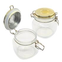 Pote De Vidro Tampa Hermética Dourado Cromado Condimento Mantimento 800ml Casambiente