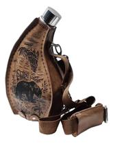 Pote De Vinho Cantil Capacidade 1,4l Com Caixa De Couro