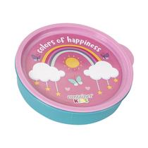 Pote Decorado com Tampa Redonda Arco íris Rosa Container Kids Pote Decorado com Tampa Redonda Arco íris Rosa Container Kids