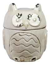 Pote Decorativo Cerâmica Coruja Retrô Off White 20 X 15 Pote Decorativo Cerâmica Coruja Retrô Off White 20 X 15
