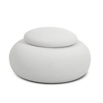 Pote Decorativo em Cerâmica Branco Médio