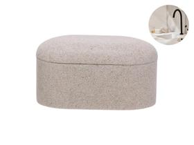 Pote Decorativo Organizador Multiuso Formato Oval Design Rústico Em Poliresina