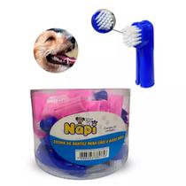 Pote Dedeiras Escova Dental P/cães Gatos Pet Napi -50 unidades Pote Dedeiras Escova Dental P/cães Gatos Pet Napi -50 unidades