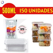 Pote Descartável 500ml Freezer Microondas Marmita Fit 150 Un