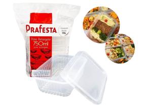 Pote Descartável 750ml Freezer Microonda Marmita Fit 24 Un