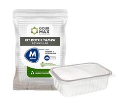 Pote Descartável Empilhável BPA Free C/ Vedação Marmita Fitness Freezer Microondas 500ml 24un