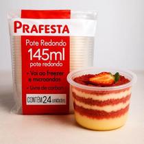 Pote descartável marmita vasilha transparente Redondo Com Tampa Freezer Microondas 24uni 145ml Pote descartável marmita vasilha transparente Redondo Com Tampa Freezer Microondas 24uni 145ml