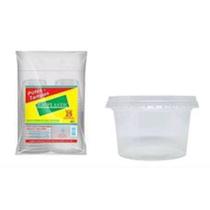 Pote Descartável Redondo C/ Tampa Transparente 750ml / freezer-micro ondas pct c/ 50 und