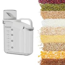 Pote Dispenser 1,8 L Dosador Tampa Hermético Alimento Grãos Cereal Tempero Organizador Cozinha Lavanderia Utensílio