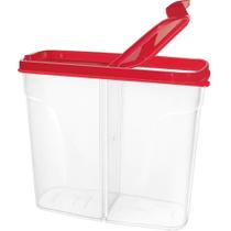 Pote Dispenser C/ Divisórias Mantimento e Ração Pet