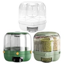 Pote Dispenser Giratório Sortido Porta Condimento 6 Divisórias Organizador p/ Grãos Doces Arroz Feijão Macarrão Milho Dia das Mães Aniversário