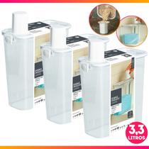Pote Dispenser Multiuso Slim Com Copo Dosador Paramount 3 Un