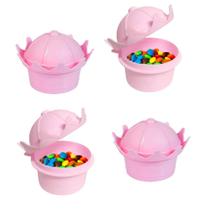 Pote Doces Balas Decoração de Mesa Coroa Princesa Kit com 4