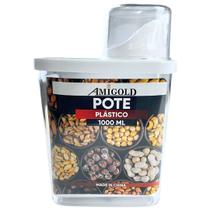 Pote Dosador 1000ml Transparente - Amigold Pote Dosador 1000ml Transparente - Amigold