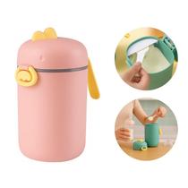 Pote Dosador Leite em Pó Rosa com Colher Medidora Tam G