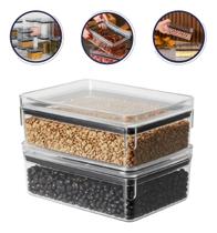 Pote Duplo Para Alimentos Paramount Porta Frios Transparente