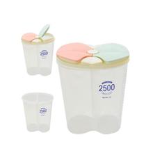 Pote duplo porta mantimentos dispenser sabao pó alimentos Pote duplo porta mantimentos dispenser sabao pó alimentos